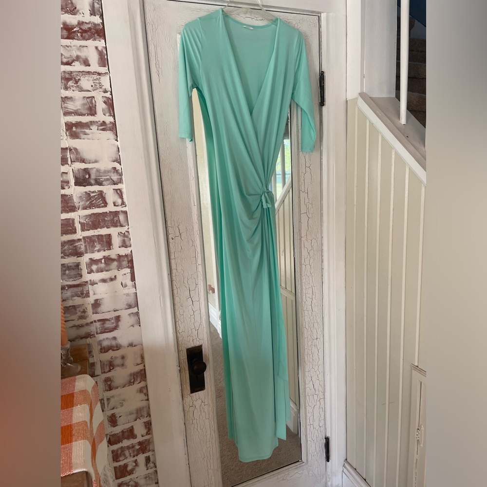 Mint wrap dress